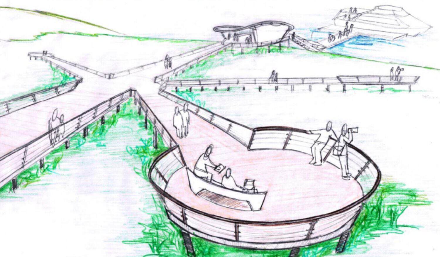 Observation platform sketch Structurmarine